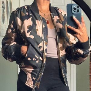 Camo Topshop bomber jacket
